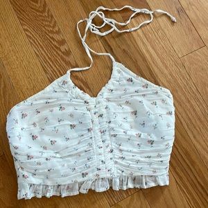 Cropped halter top